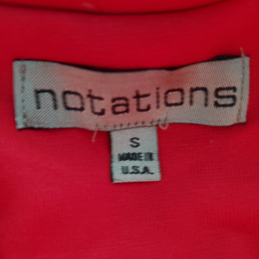 Notations Jacket Cape Top Red Small - image 4